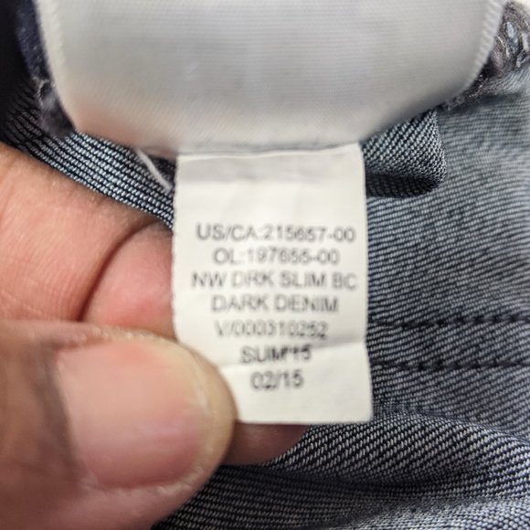 Banana Republic Dark Wash Slim Boot Cut Blue Jeans - Picture 7 of 9